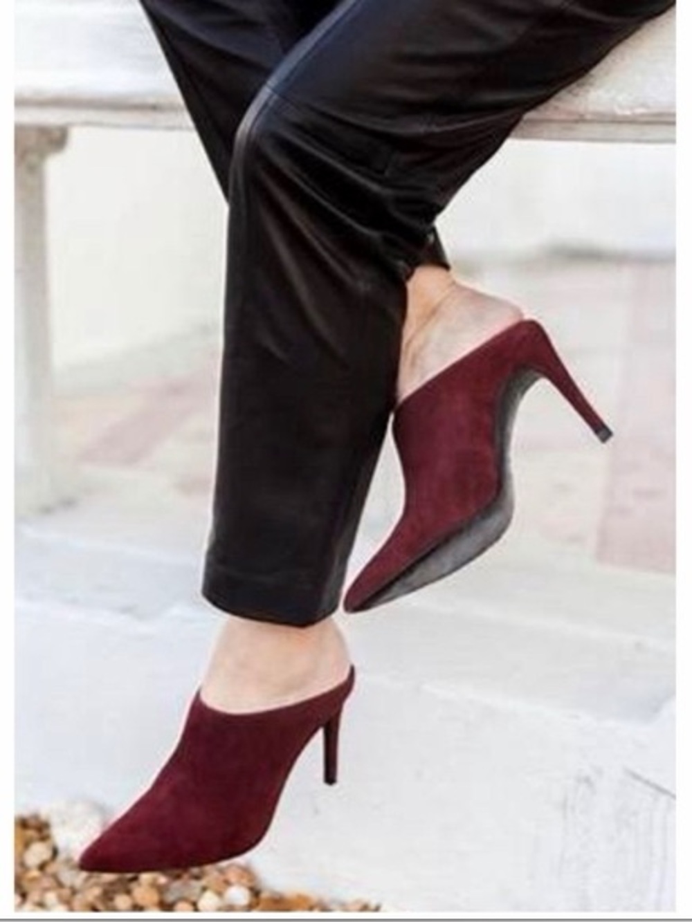 Joie Alinie Suede Heeled Mules - sz 39